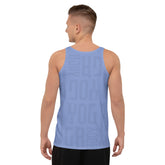 Breathe Deep Men's Tank Top in action during a yoga session.